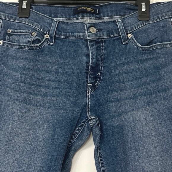 Levi’s Y2K 524 Too SuperLow Rise Boot/Flare Flap Pocket Denim Jeans Size 13 - Picture 5 of 13